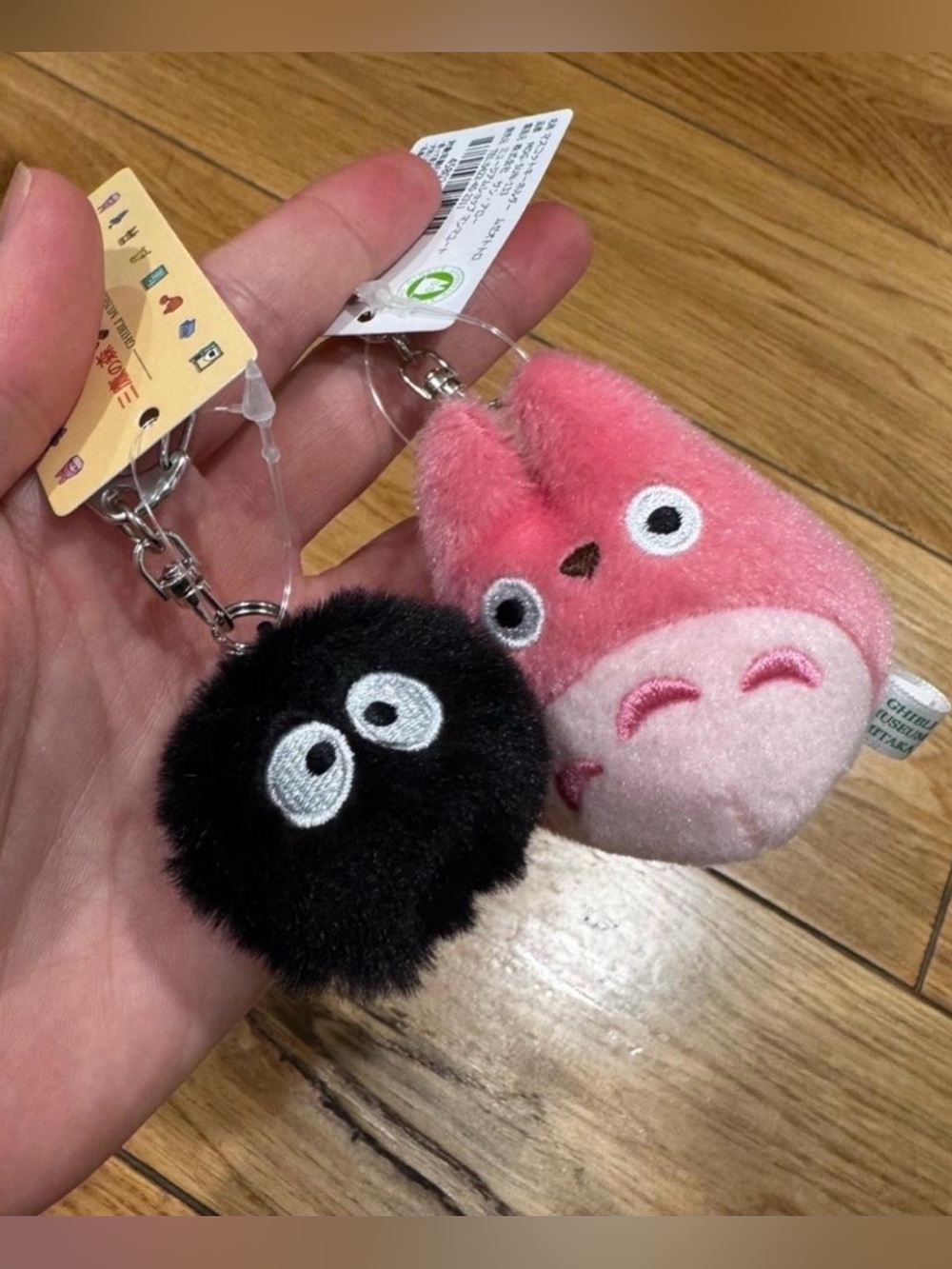 Studio Ghibli Museum Exclusive Pink Totoro Soot Sprite Purse Keychain NWT Japan